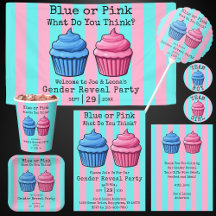 Blue Pink, What Do You Think Cupcake Gender Reveal