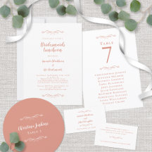 Elegant Traditional Rose Gold Blush Formal Wedding