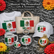 Mexico Flag Personalized Gifts & Accessories