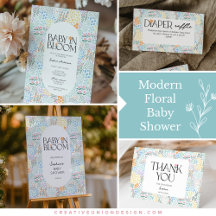 Modern Floral Baby Shower