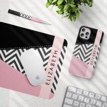 Gray Zigzag, Pink - Home Decor Collection