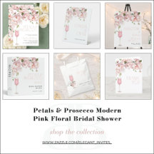 Petals & Prosecco Modern Pink Floral Bridal Shower