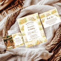 Watercolor Safari Animals First Birthday
