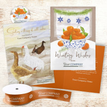 Wild Geese, Christmas Oranges Company Logo Cards