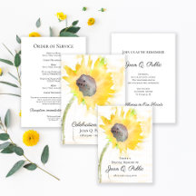 Yellow Sunflower in Vase Funeral Memorial