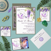 Purple Wisteria Themed Wedding Collection 