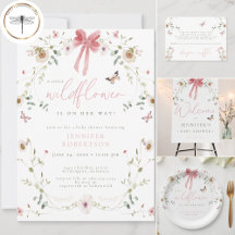 Little Wildflower Butterfly Girl Baby Shower