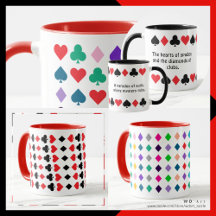 Fun and Colorful Playing Cards Suits Mugs