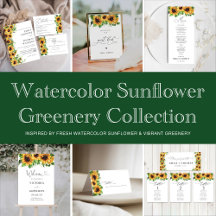 Watercolor Sunflower Greenery_SF1