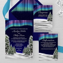 Northern Lights Winter Wedding Collection