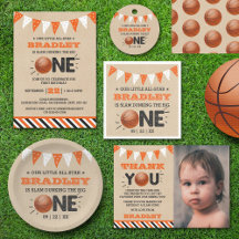 Slam Dunking The Big One   Basketball 1st Birthday