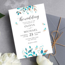 Navy Modern Greenery Rustic Wedding Style