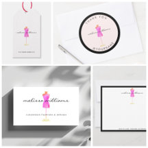 Watercolor Dress Mannequin Boutique Business Suite