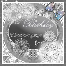 Ceramic lace Grey Birthday/party deco & gifts