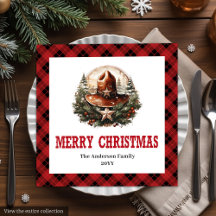 Western Wild West Christmas Napkins #21W