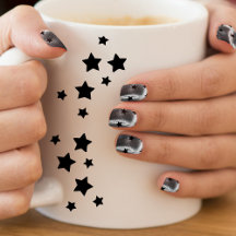 Silver Shimmer and Black Stars