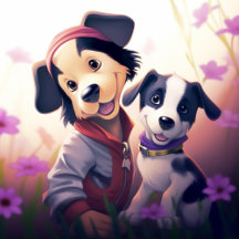 Carte Postale Chien Cute