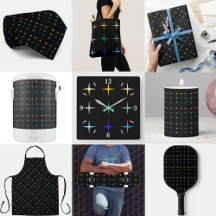 Retro Mid Century Geometric Stars Art Design