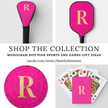 Monogram Hot Pink Sports and Games Gift Ideas