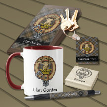 Clan Gordon Weathered Tartan and Crest Collection