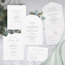 Elegant Script, Minimalist Wedding Stationary