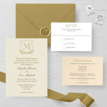 Champagne and Antique Gold Wedding Collection
