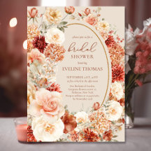 Love is Bloom - Boho copper burgundy autumn floral