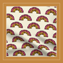 FABRIC - Rainbows - mod colorful retro 1980s style