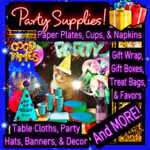 Party Supplies, Gift Boxes & Wrap, Banners etc