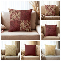 Combination  Flowers, Gold Stripes ,Solid Color