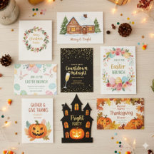 Holiday Cheer: Seasonal Cards & Invitations