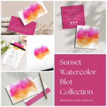 Sunset Watercolor Blot Collection
