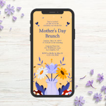 Mother's Day Celebration Invites Invitations