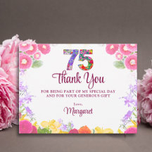 75th Birthday Floral Party Collection