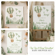 Up up & Away Woodland Baby Shower Collection