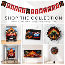 Monster Truck Birthday Party Supplies Boys Racing