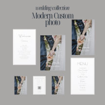 Modern Save the Date Card with Custom Photo