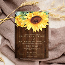 Rustic Wood Sunflower Floral Wedding