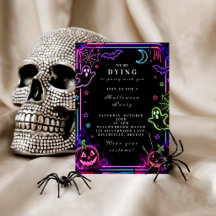 Elegant Neon Halloween Party