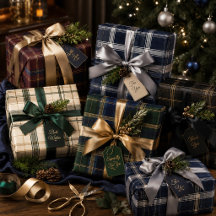 Luxury Heritage Tartan Wrapping Paper Collection  