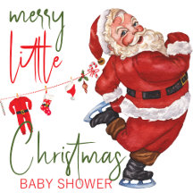 Merry Little Christmas Winter Candy Baby Shower