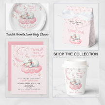 Little Lamb Twinkle Twinkle Pink Girls Baby Shower