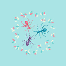 Cute Ants In Pastel Tones