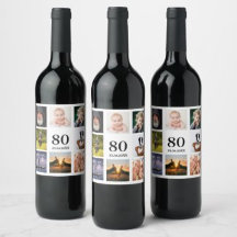 80th birthday party for him photo collage 