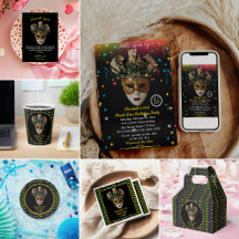 Mardi Gras Mask 21st Birthday Party