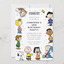Charlie Brown and Gang Confetti Birthday