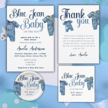 Blue Jean Baby Denim Boy Baby Shower