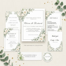Sage Green & White Rose Wedding Suite