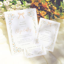 Wildflower & Yellow Bow Garden Baby Shower