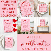 A Little Sweetheart Is On The Way Girl Baby Shower